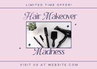 Hair Makeover Promo Postcard Design