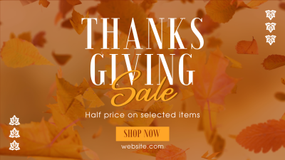 Thanksgiving Leaves Sale Facebook event cover Image Preview