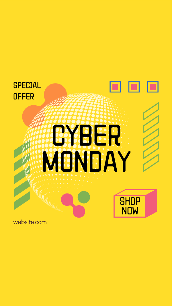 Quirky Tech Cyber Monday Instagram Story Design Image Preview