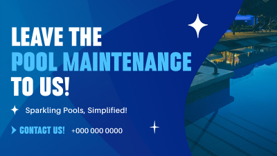 Pool Maintenance Service Facebook event cover Image Preview