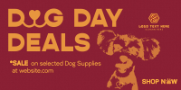 Dog Supplies Sale Twitter Post Design