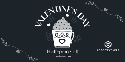 Valentine's Day Cafe Sale Twitter Post Image Preview