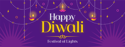 Celebration of Diwali Facebook cover Image Preview