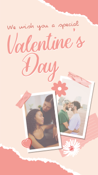 Scrapbook Valentines Greeting Facebook Story Design