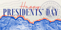 President's Day Mt. Rushmore Twitter Post Design