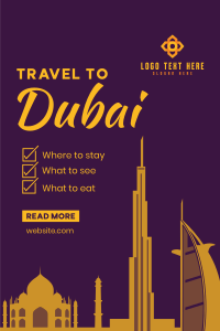 Dubai Travel Package Pinterest Pin Image Preview