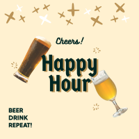 Cheers Happy Hour Instagram Post Design