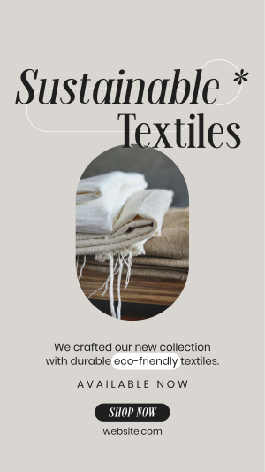 Sustainable Textiles Collection Facebook story Image Preview