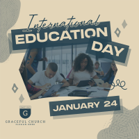 Quirky Cute Education Day Instagram post Image Preview