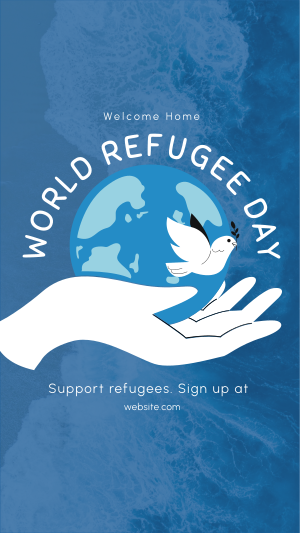 Refugee Earth Facebook story Image Preview