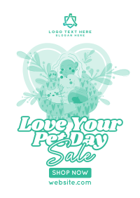 Rustic Love Your Pet Day Poster Design