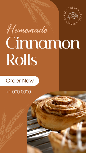 Homemade Cinnamon Rolls Facebook story Image Preview
