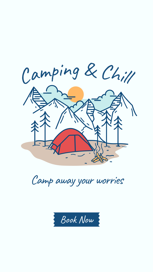 Camping and Chill Instagram Story Design Image Preview