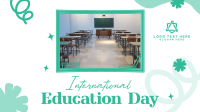Education Day Celebration Facebook Event Cover Design