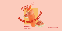 Summer Drink Flavor  Twitter Post Design