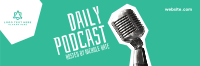 Daily Podcast Cutouts Twitter Header Design