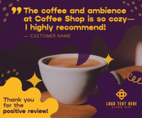 Quirky Cafe Testimonial Facebook post Image Preview