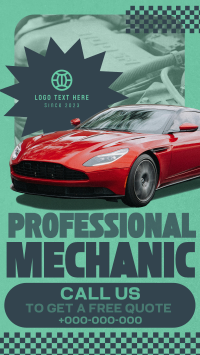 Modern Professional Mechanic YouTube short Image Preview