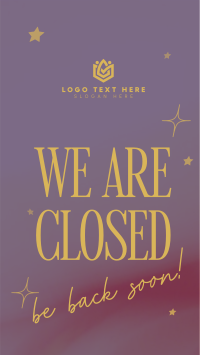 We're Closed Instagram Story Design