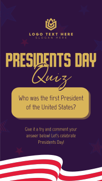 Presidents Day Pop Quiz Facebook story Image Preview