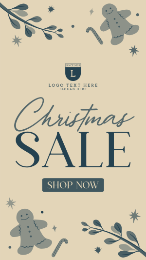 Rustic Christmas Sale Facebook story Image Preview