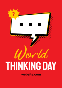 Comic Thinking Day Poster Image Preview