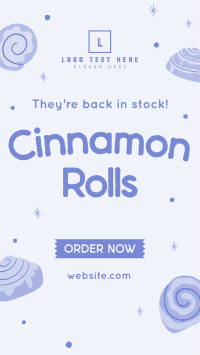 Quirky Cinnamon Rolls TikTok Video Design