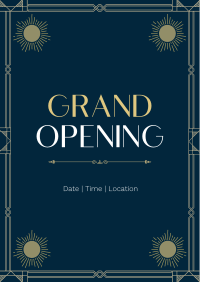 Art Deco Grand Opening Poster Image Preview