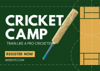 Cricket Training Camp Postcard Design