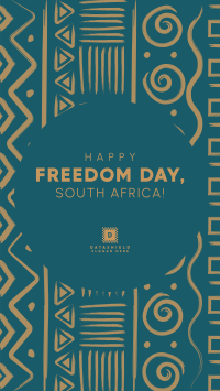 Freedom Day Patterns Facebook Story Design