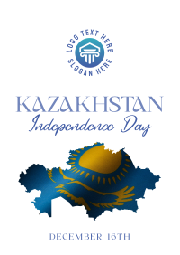 Kazakhstan Day Flag Flyer Design