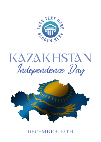 Kazakhstan Day Flag Flyer Image Preview