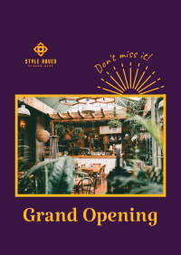 Bistro Grand Opening Poster Image Preview