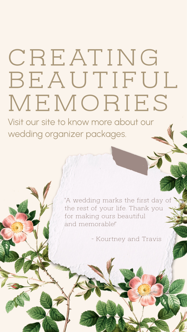 Creating Beautiful Memories Instagram Story Design