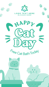 Happy Cat Life Facebook Story Design