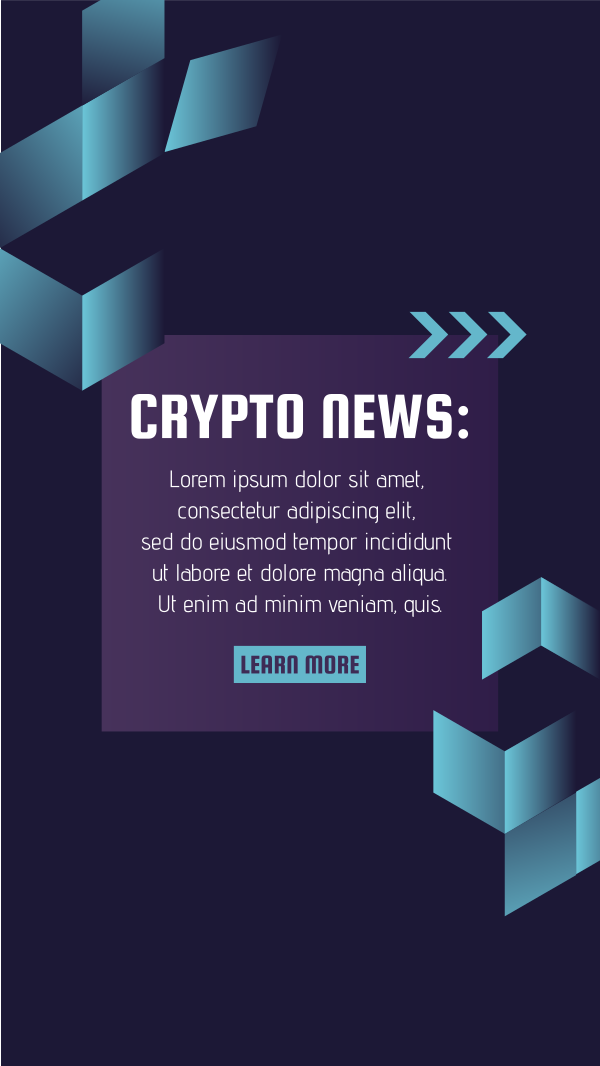 Cryptocurrency Breaking News Instagram Story Design Image Preview