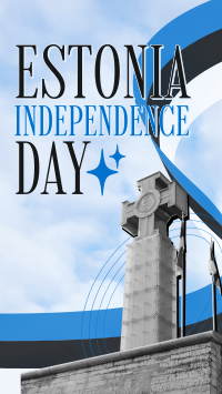 Minimal Estonia Day Facebook Story Design