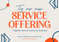 New Service Offer Postcard Image Preview