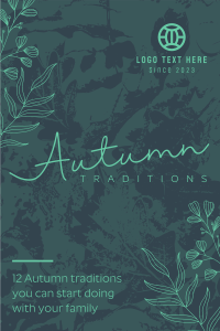 Leafy Fall Grunge Pinterest Pin Design