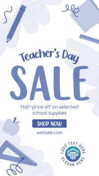 Supplies Sale for Teachers Facebook story Image Preview