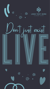 Live Your Life Facebook Story Design