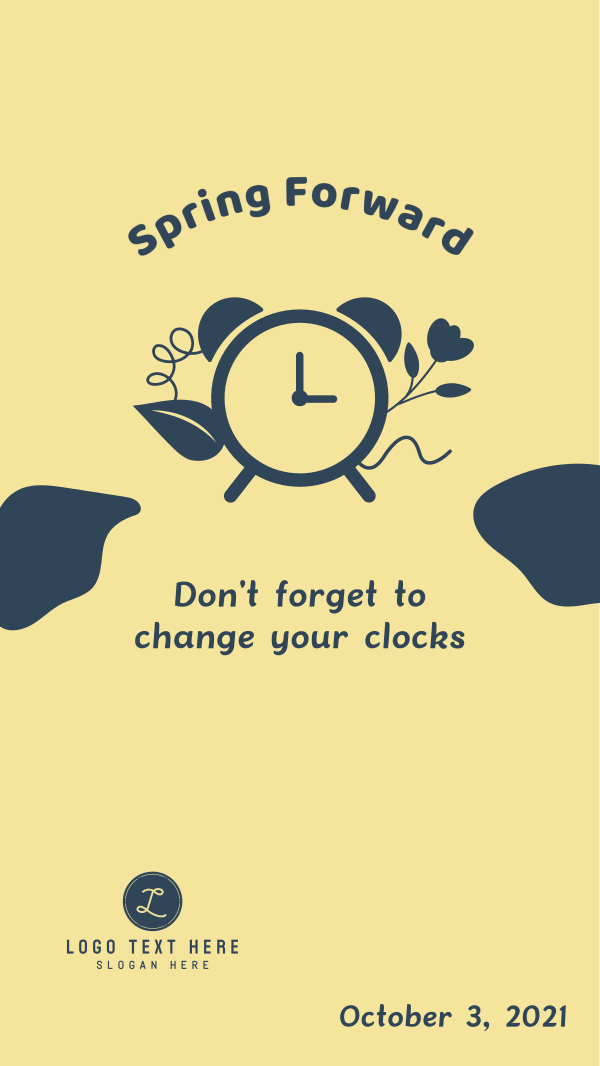 Change your Clocks Instagram Story Design Image Preview