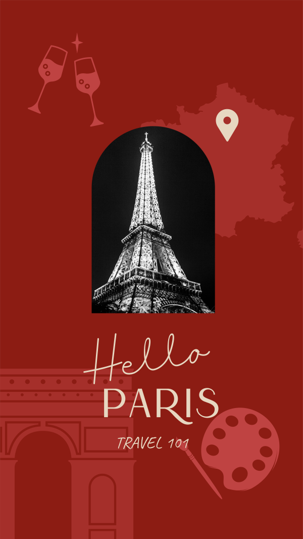 Paris Holiday Travel  Instagram Story Design Image Preview