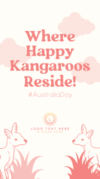 Fun Kangaroo Australia Day Facebook Story Design