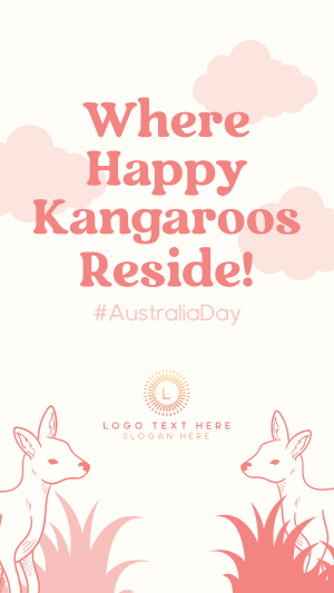 Fun Kangaroo Australia Day Facebook story Image Preview