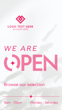 We're Open Instagram Story Design