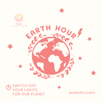 Recharging Earth Hour Instagram Post Design