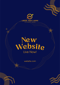 Abstract Website Launch Poster Image Preview