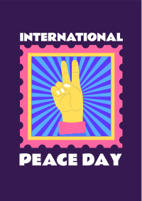 Peace Day Stamp Flyer Design