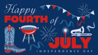 4th of July Illustration Facebook event cover Image Preview